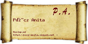 Pöcz Anita névjegykártya